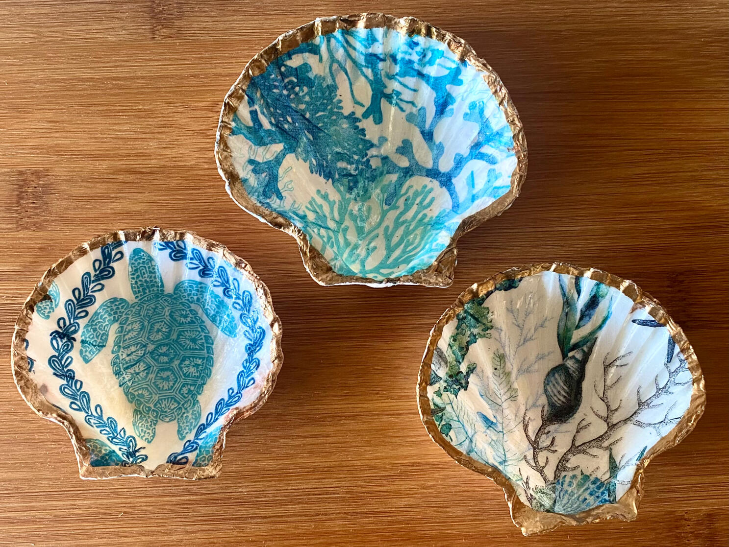 Decoupage Shells
